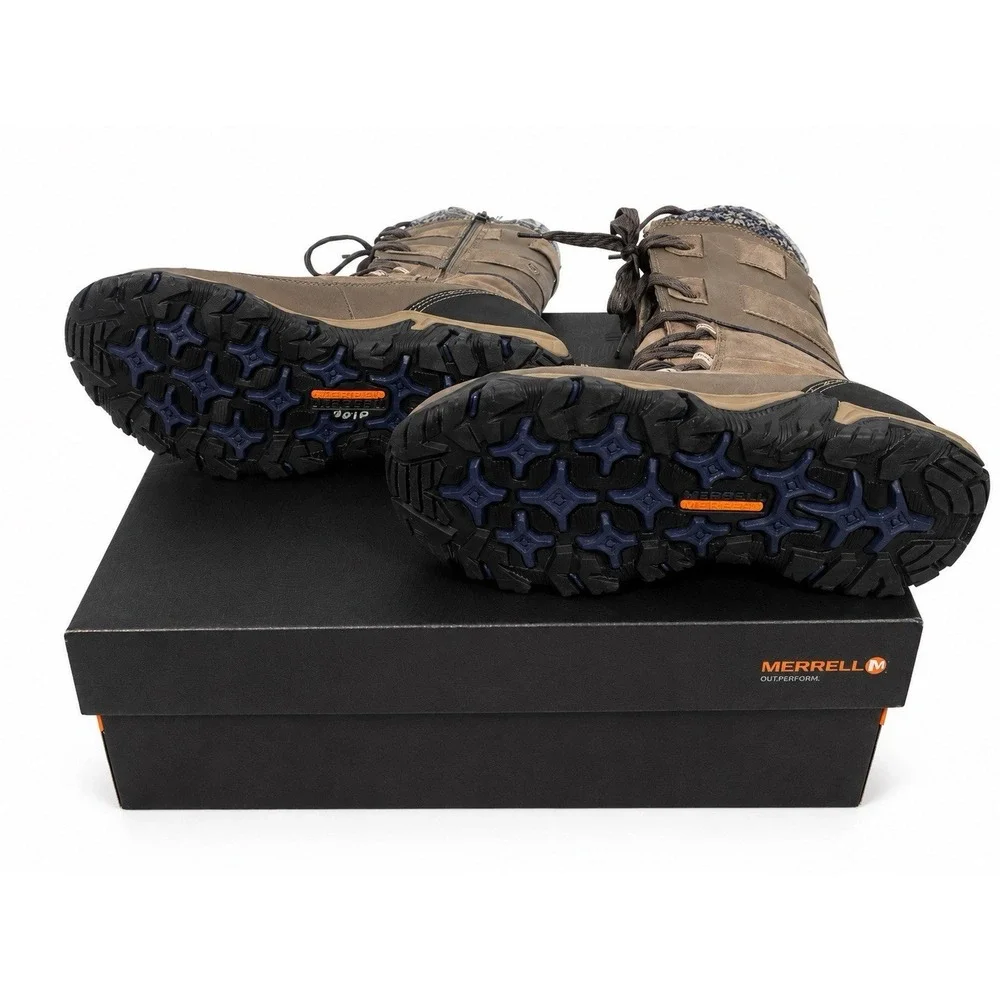 Merrell Polarand Rove Peak Waterproof Winter Snow Boots Women's 7.5 Gray New